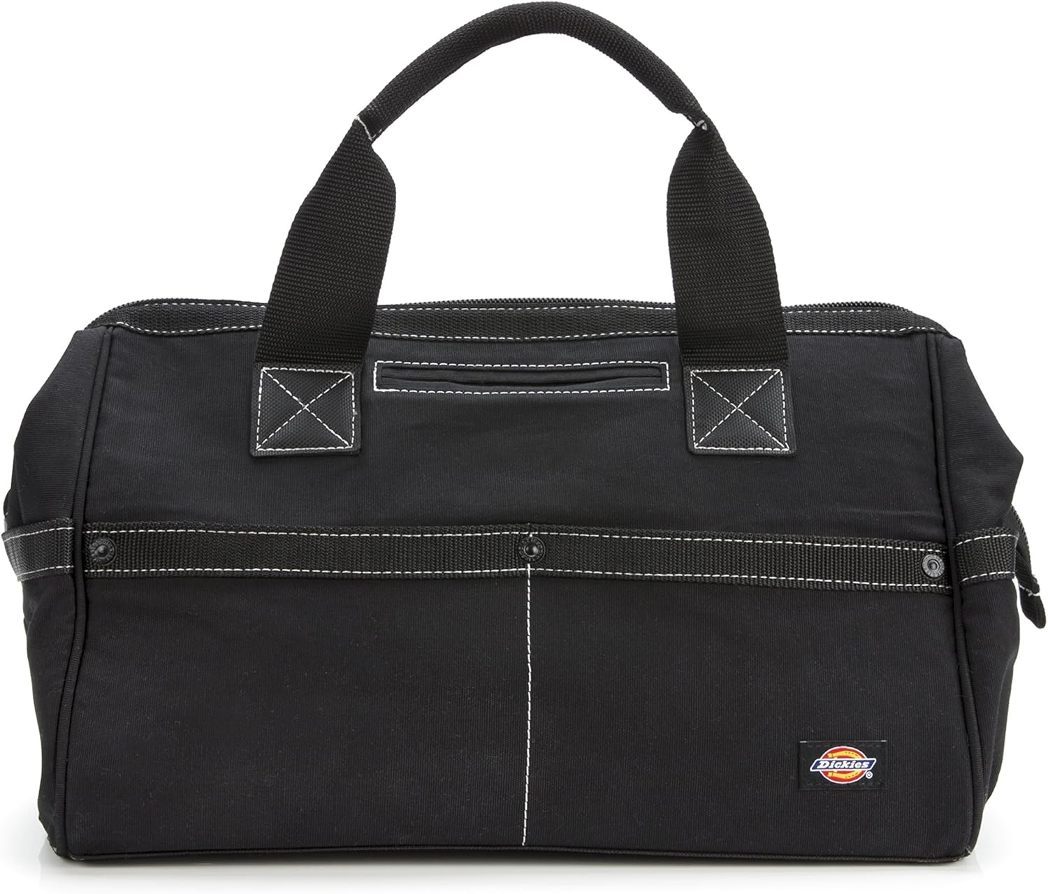 Dickies 16-Inch Durable Canvas Work Bag for Painters, Carpenters, and Builders, Heavy-Duty Zipper, Reinforced Handles, Exterior Pockets, Black