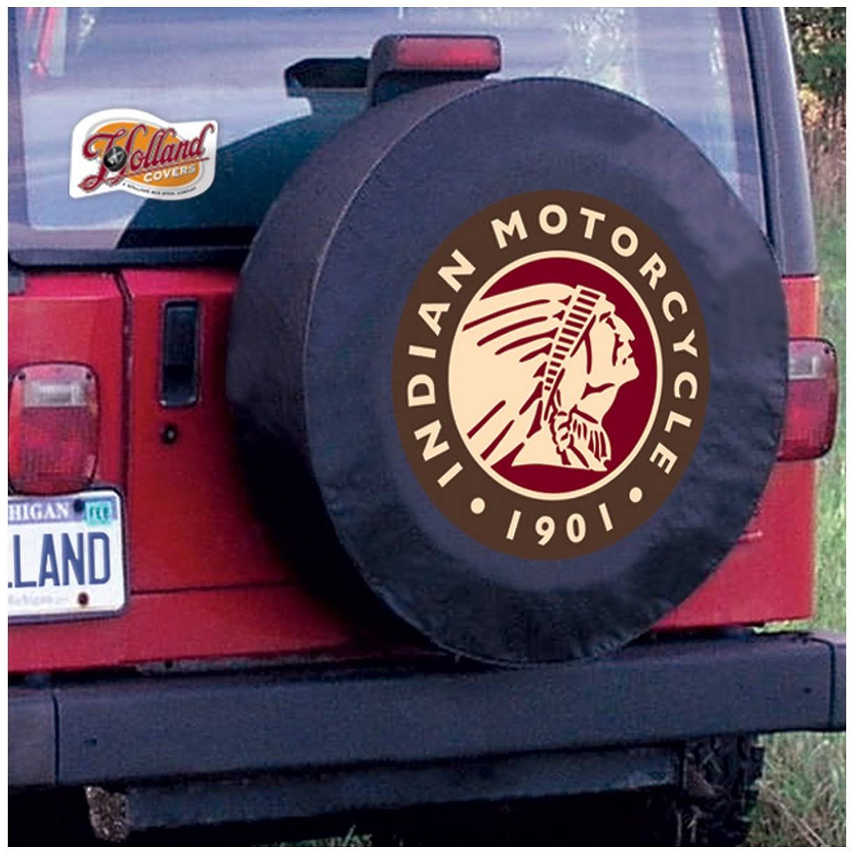 Holland Indian Motorcycle Tire Cover Black