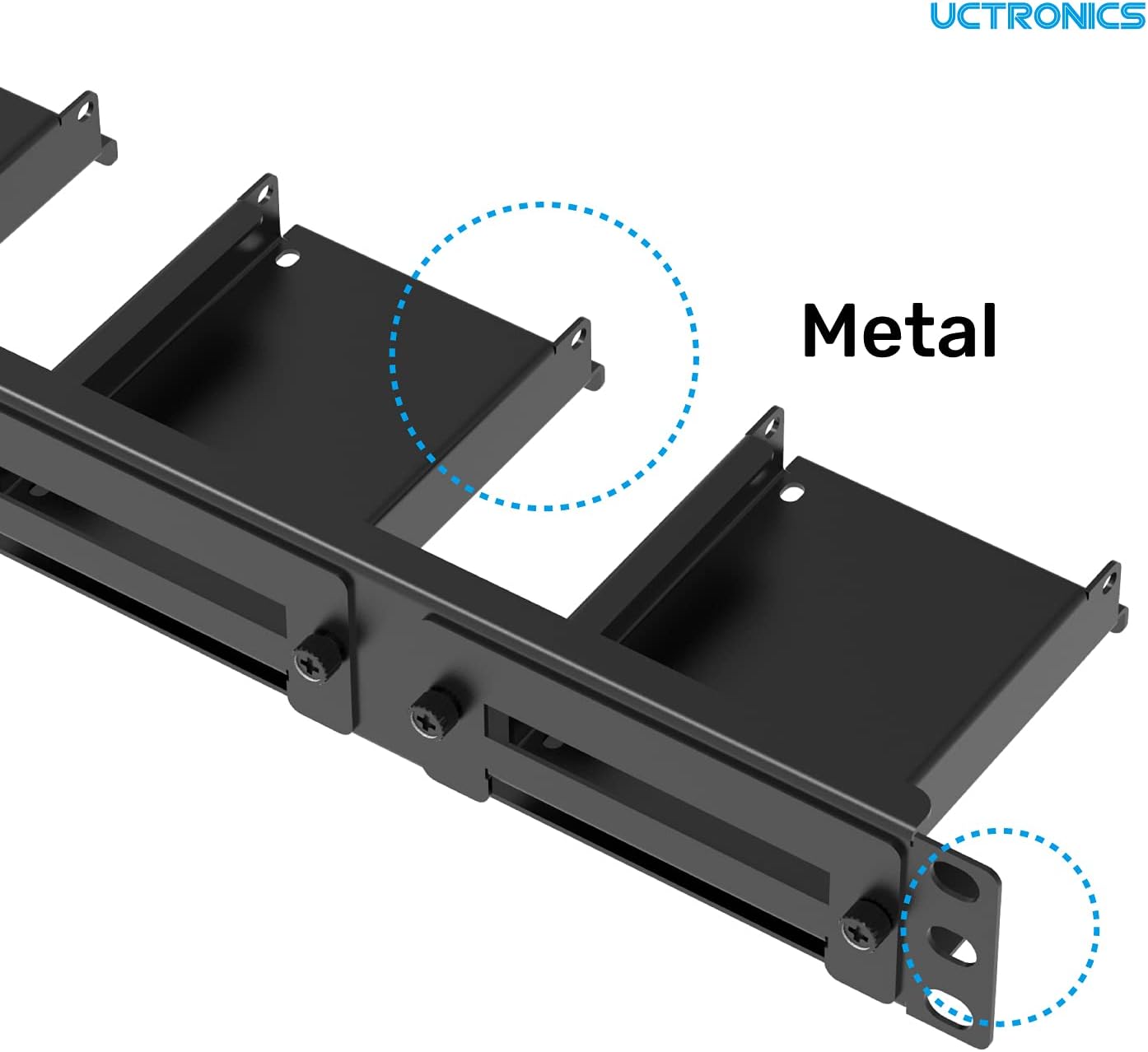 UCTRONICS Front Removable SSD 1U Rack Mount, with 4 Mounting Brackets for 2.5 inch SSDs, Supports Up to 8 SSDs Pack of 2