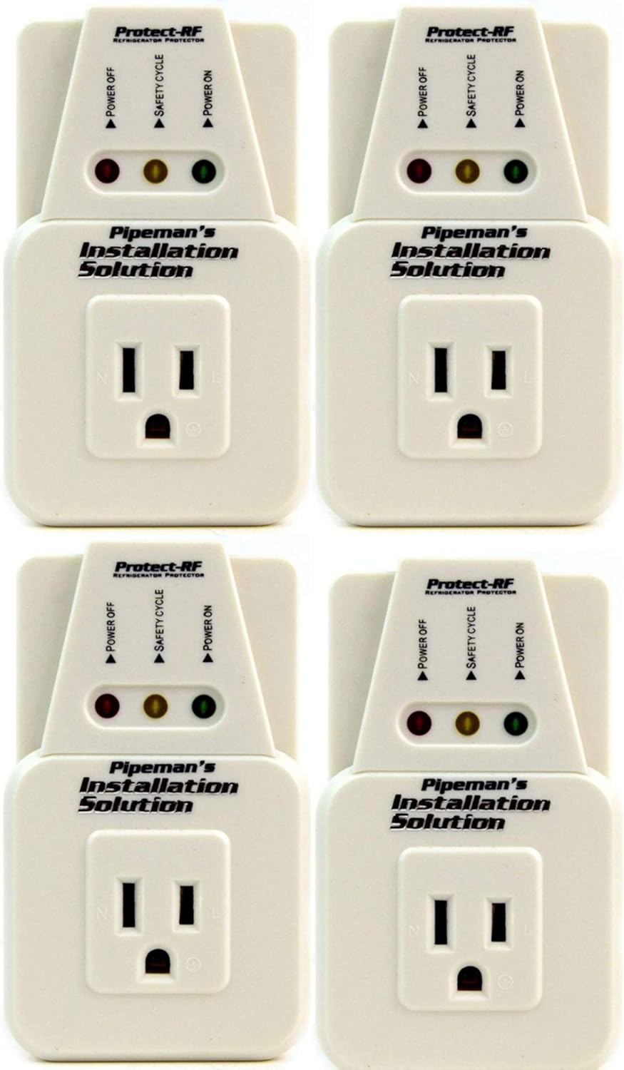 4 pcs Voltage Protector Brownout Surge Refrigerator 1800 Watts Appliance Pack of 2