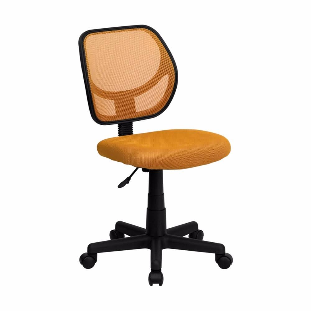 Offex Mid-Back Mesh Task Chair and Computer Chair with Arms - Orange