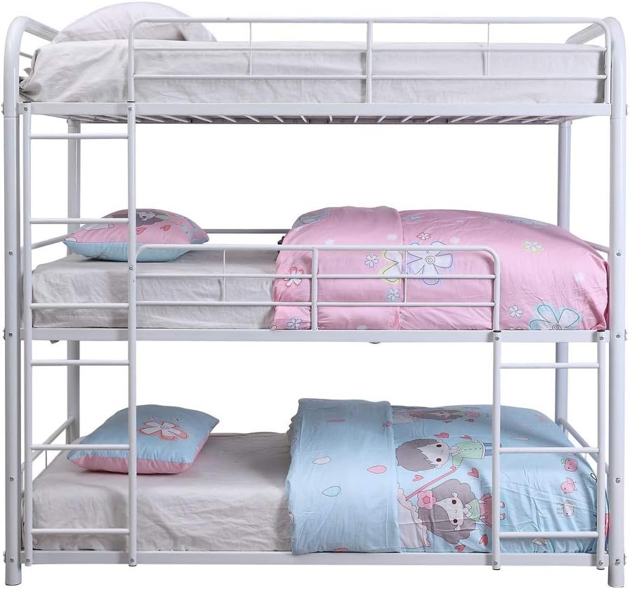 ACME Cairo Triple Bunk Bed - Full - - White