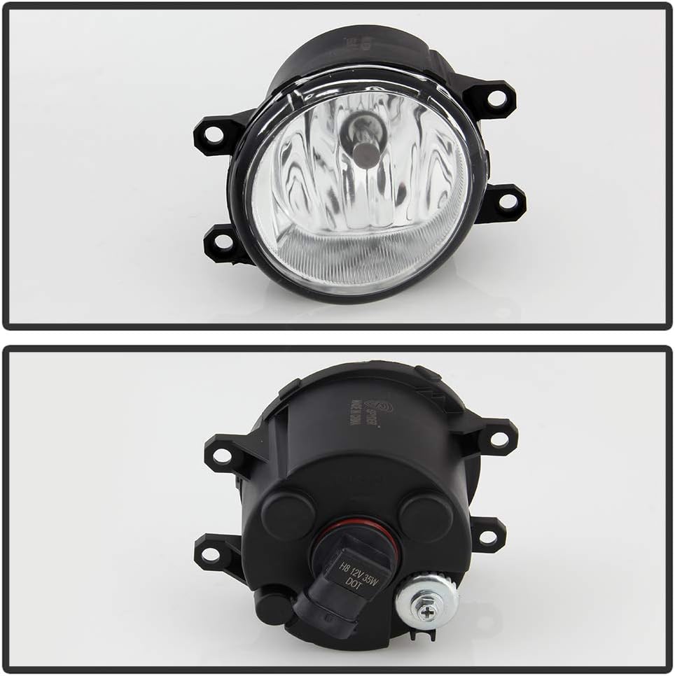 ACANII - For 2011-2017 Toyota Sienna SE Fog Lights Driving Lamps Chrome Trim w/OE Switch Assembly Driver & Passenger