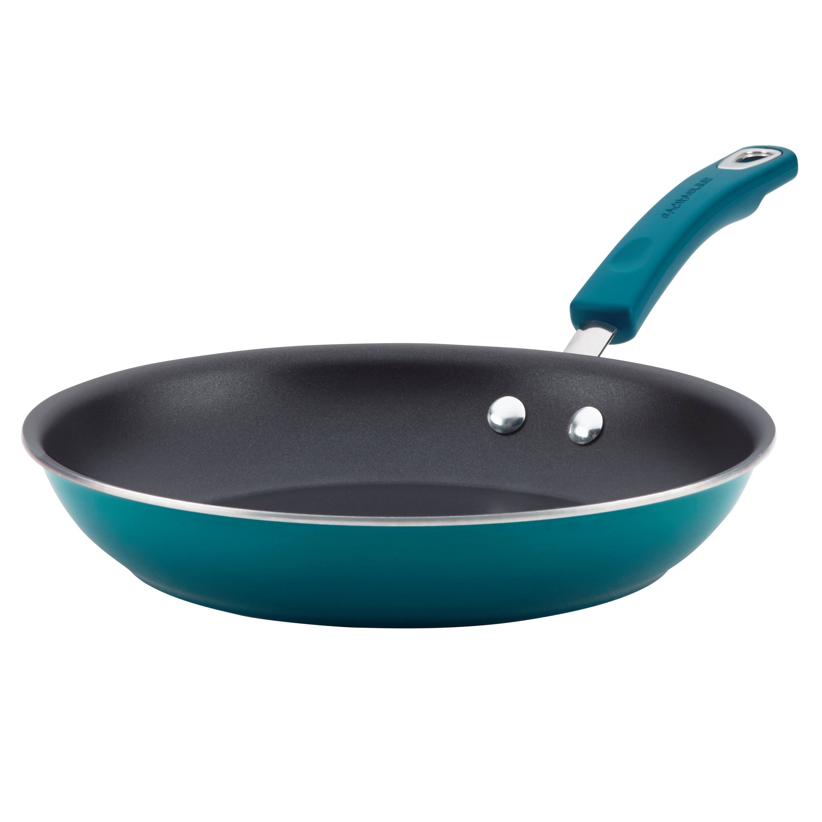 Rachael Ray 11x22 Hard Enamel Aluminum Nonstick Marine Blue Skillet