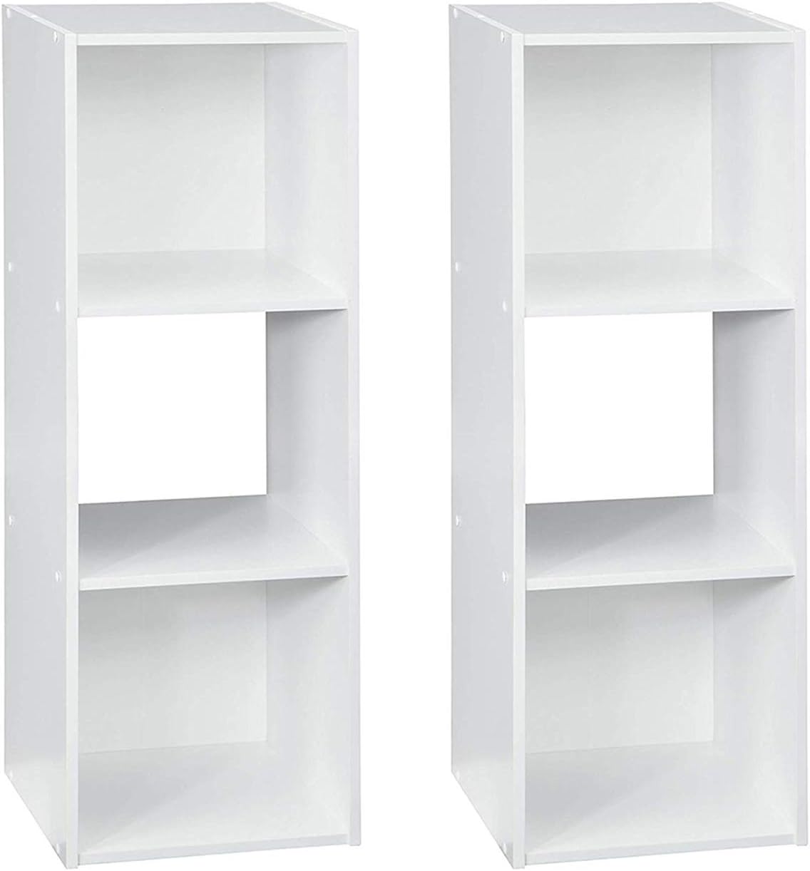 ClosetMaid Home Stackable 3-Cube Cubeicals Organizer Storage, White (2 Pack)