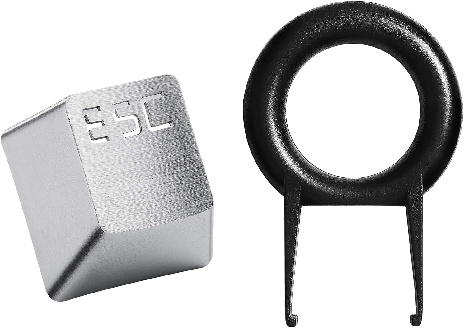 GamCap FPS & MOBA Custom Gaming Keycap,Keycaps ESC Include Key Puller,Durable Stainless Steel Metal Keycap Compatible with Mechanical Gaming Keyboard 60% Keyboard Cherry Mx Switch(ESC-Space Grey)