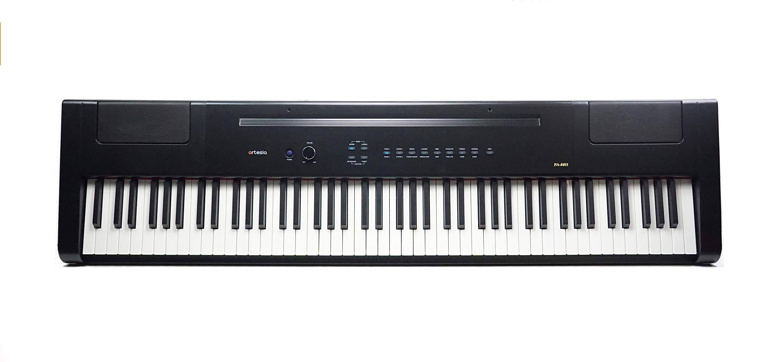Artesia PA-88H Hammer Action Portable Digital Piano Black