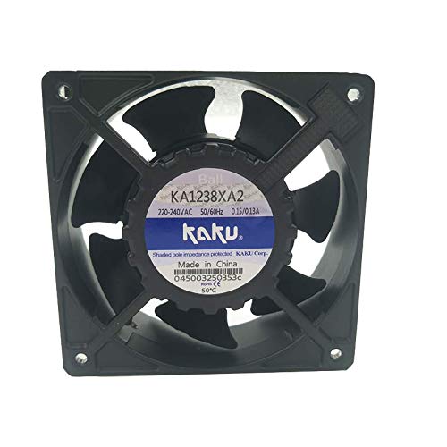 KA1238XA2 KAKU 220-240V 120mm Fan - 0.15/0.13A 2500/2850RPM 105/123CFM 2-Wire Cooling Fan Pack of 2