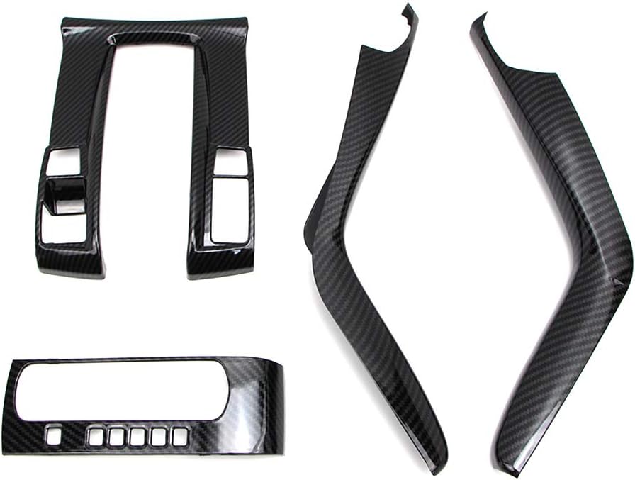 Dreamseek Center Console Automatic Gear Shift Panel Cover for Honda Civic 2016 2017 2018 2019 2020 2021 Sedan Carbon Fiber Style Pack of 2