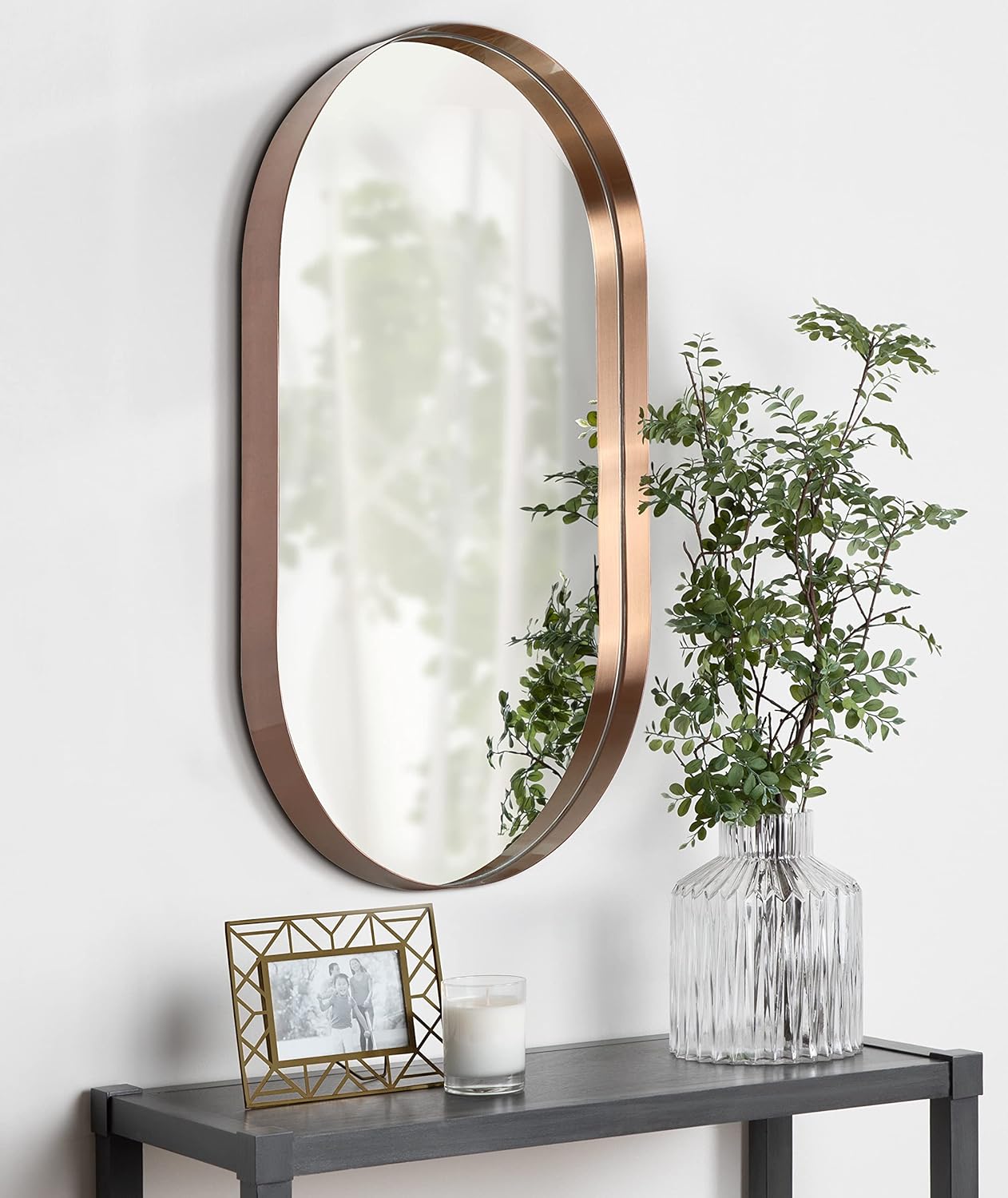 MOTINI Oval Wall Mirror Black 1.18