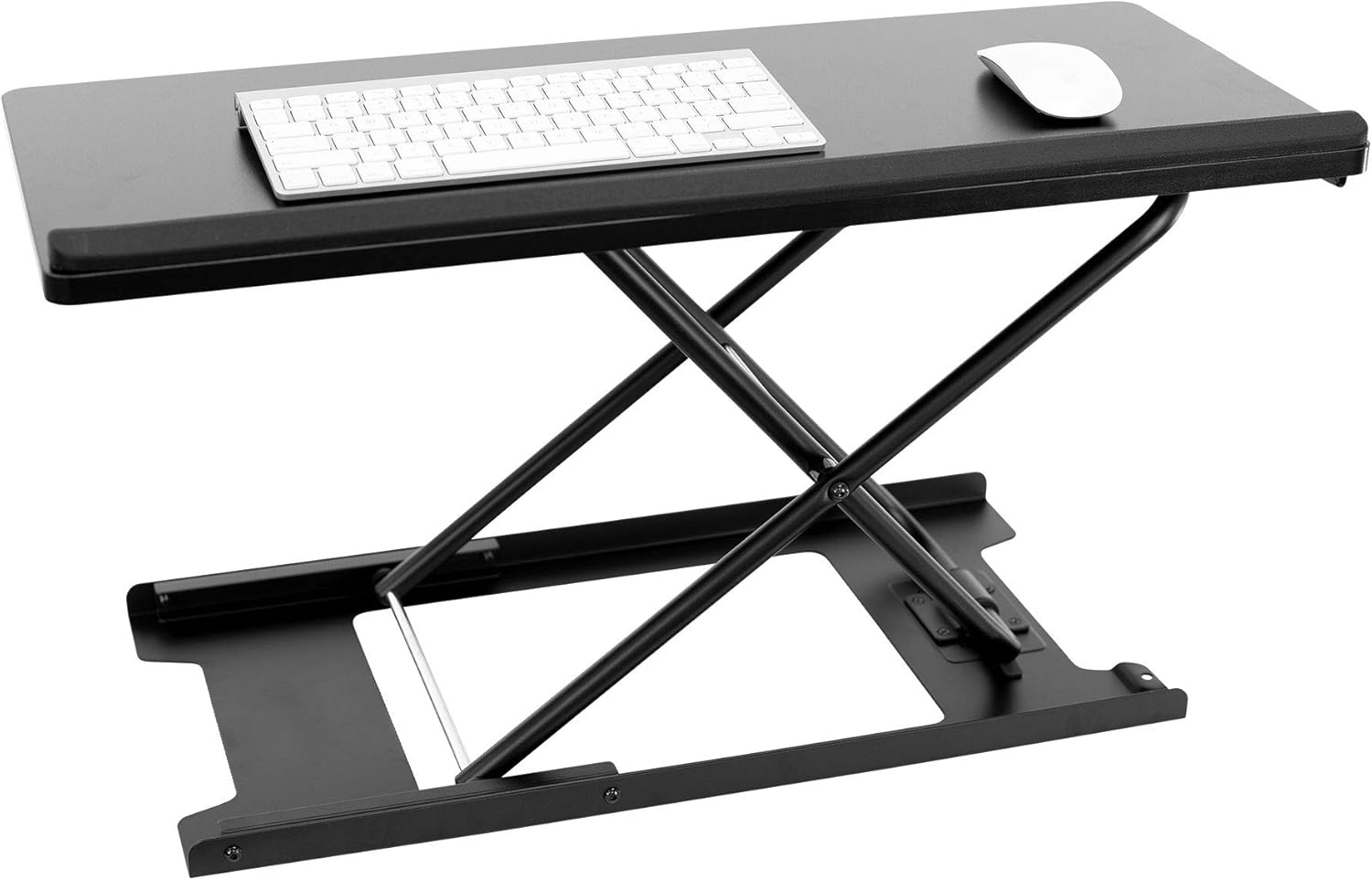 MOUNT-IT! Standing Keyboard Lift [27 inches Heavy Duty] Adjustable Height to Raise Keyboards, Ergonomic Sit Stand Riser, Workstation Tray for Computer Desktop, Laptop Home Office Desk (Black) Pack of 2