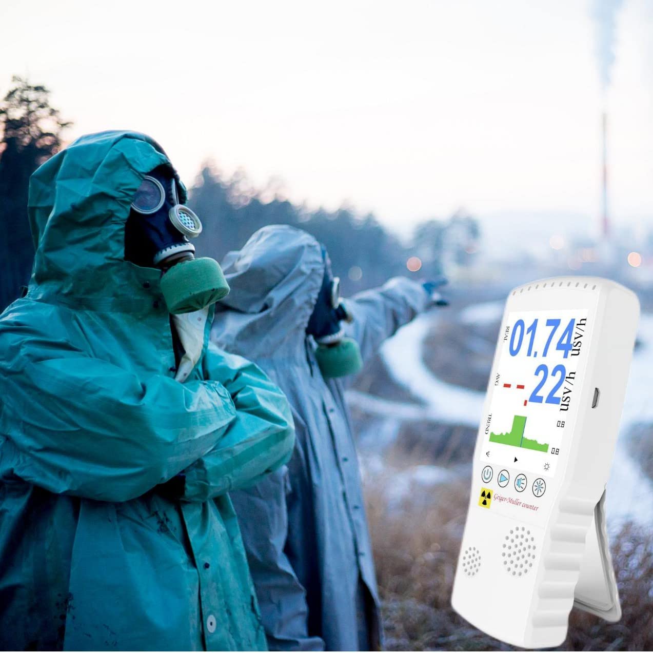 Geiger Counter Nuclear Radiation Detector Dosimeter Radiation Detector Beta Gamma X-ray Tester Radioactivity Detector