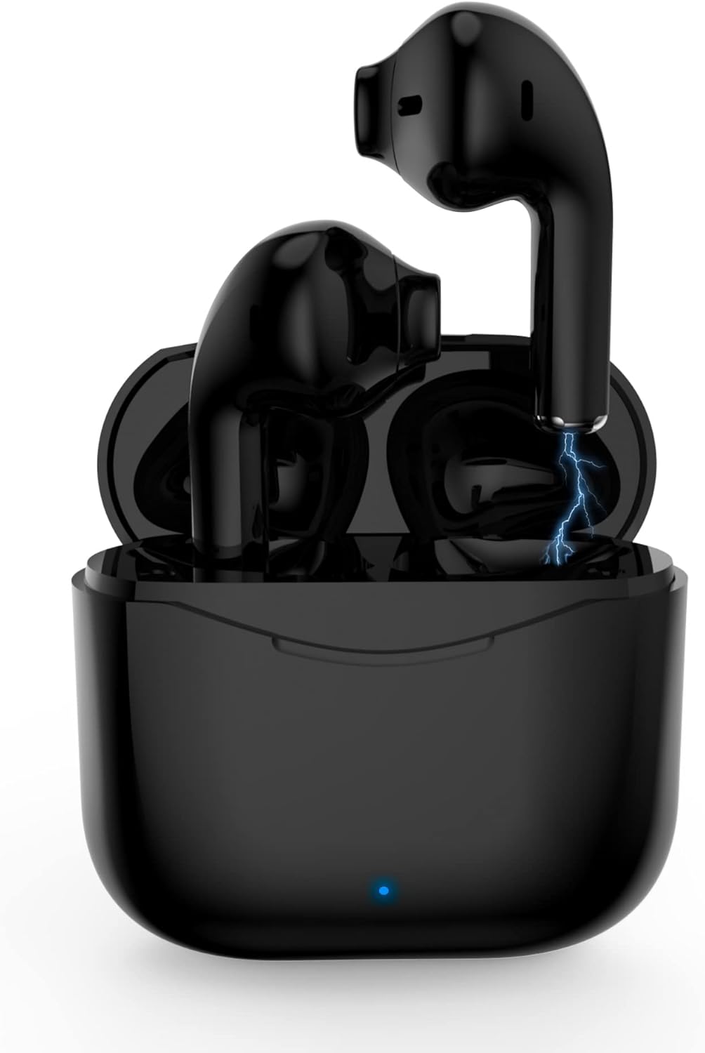 Wireless Earbuds Bluetooth 5.1 Headphones Waterproof Stereo Headphones in-Ear Touch with Type-C Charging Case and Mic with Deep Bass, Clear Stereo Bluetooth Headphones for Sports, Gaming and Running Pack of 2