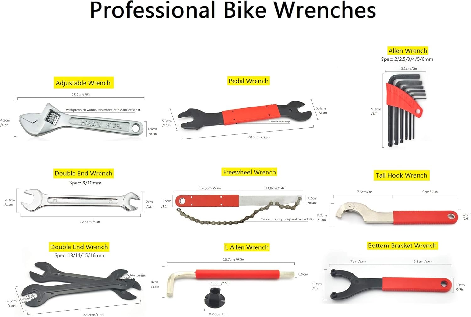 Bike Tool Kit 44pcs Professional Bike Repair Tool Kit Quality Bicycle Maintenance Tool Set for Mountain Bike Road Bike Maintenance in a Neat Storage Case (Black Storage Case) Pack of 2