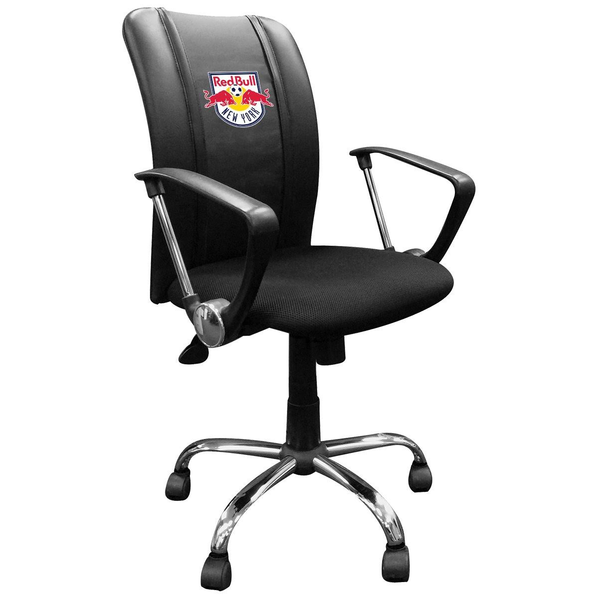 Black New York Red Bulls Curve Task Chair