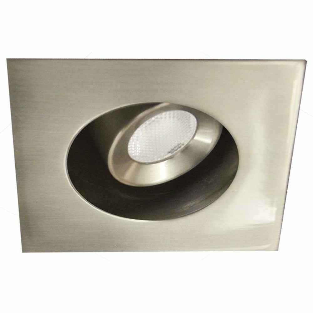WAC Lighting HR-LED252E-W-BN 3000K Soft White LEDme Adjustable Square Miniature Recessed Downlight, 1