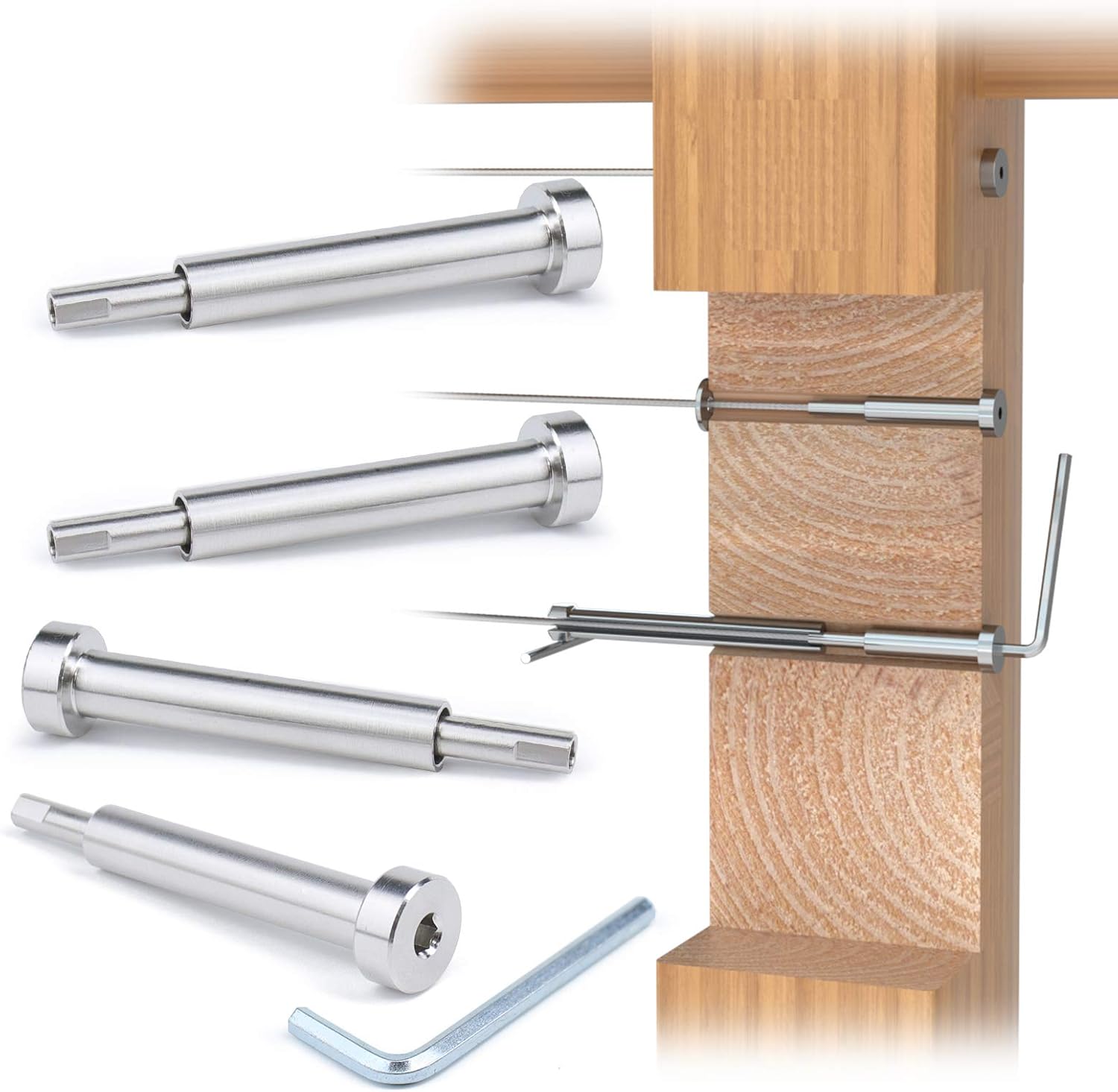 Muzata 20Pack Invisible Cable Railing kit 1/8