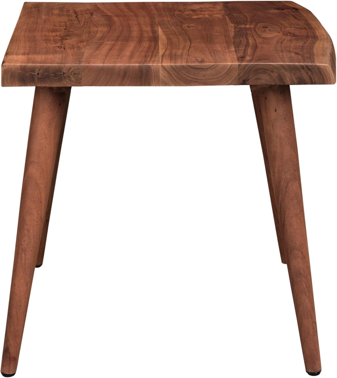 Whi Solid Wood Live Edge Accent, Side TABLE, WALNUT