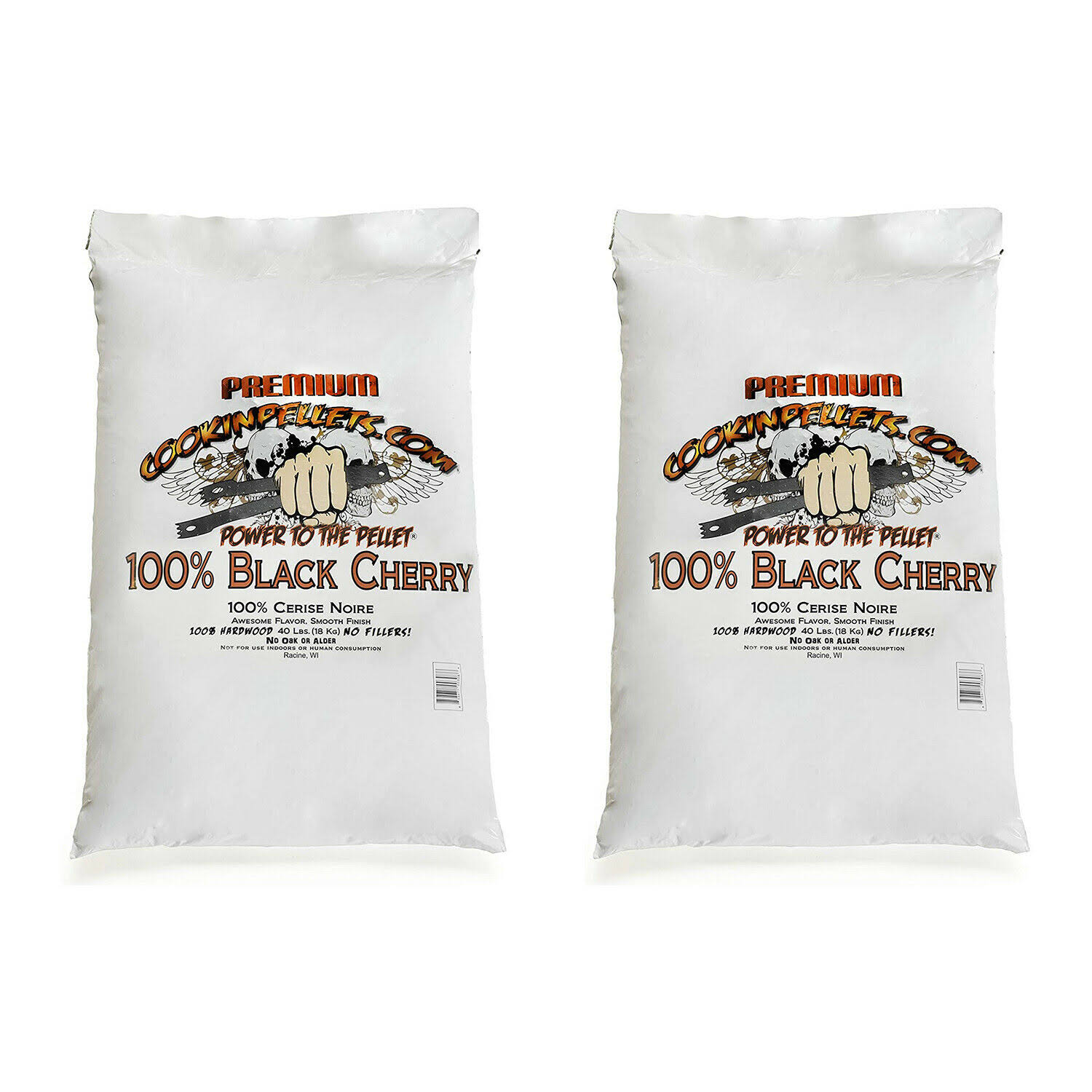 CookinPellets Black Cherry Smoker Hardwood Wood Pellets, 40 Pound Bag (2 Pack)