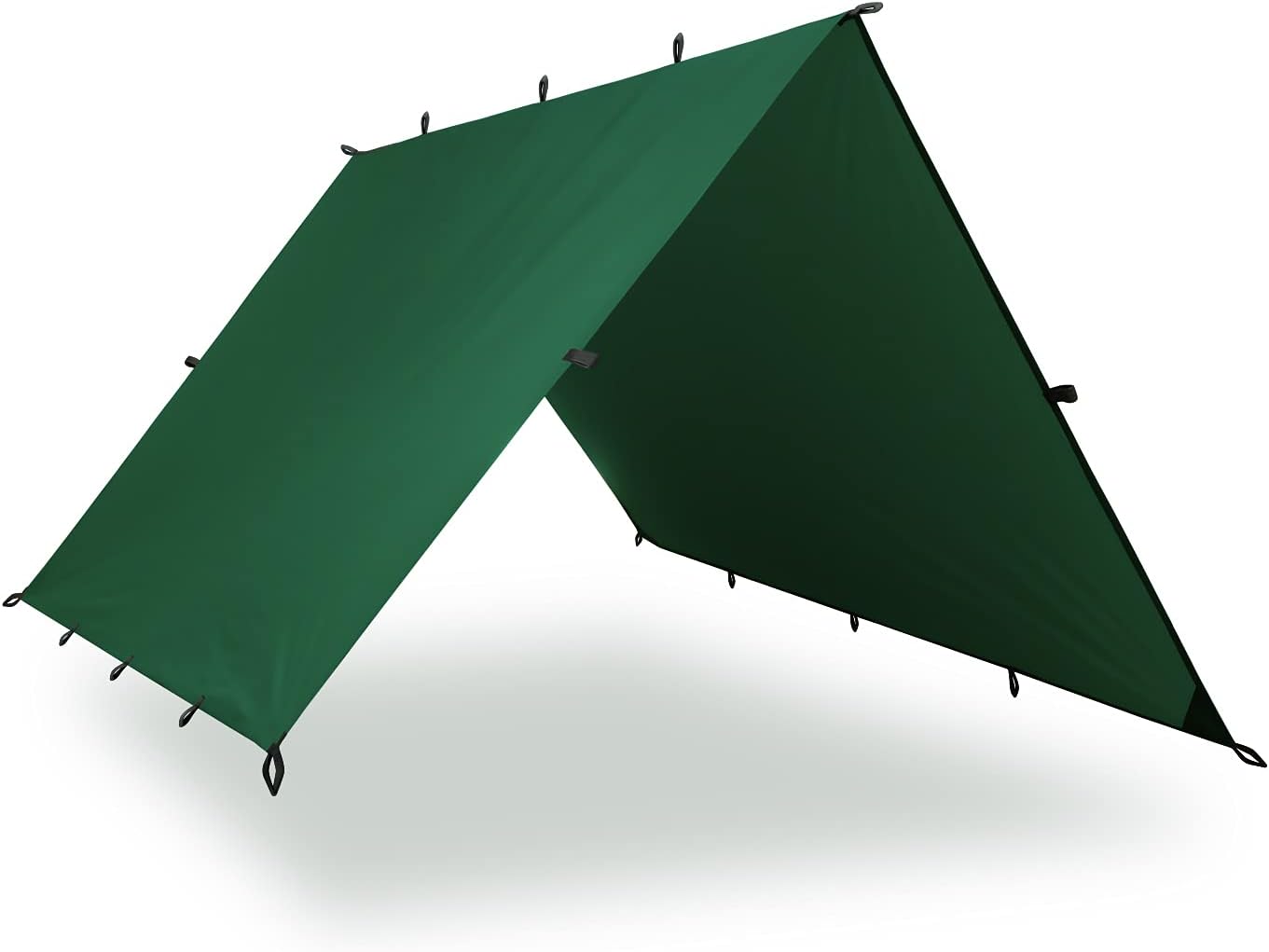 Aqua Quest Guide Tarp - 100% Waterproof Ultralight Ripstop SilNylon Backpacking Rain Fly - 10x7, 10x10, 13x10, 15x15, or 20x13 ft Forester Green, Olive Drab or Stealth Gray
