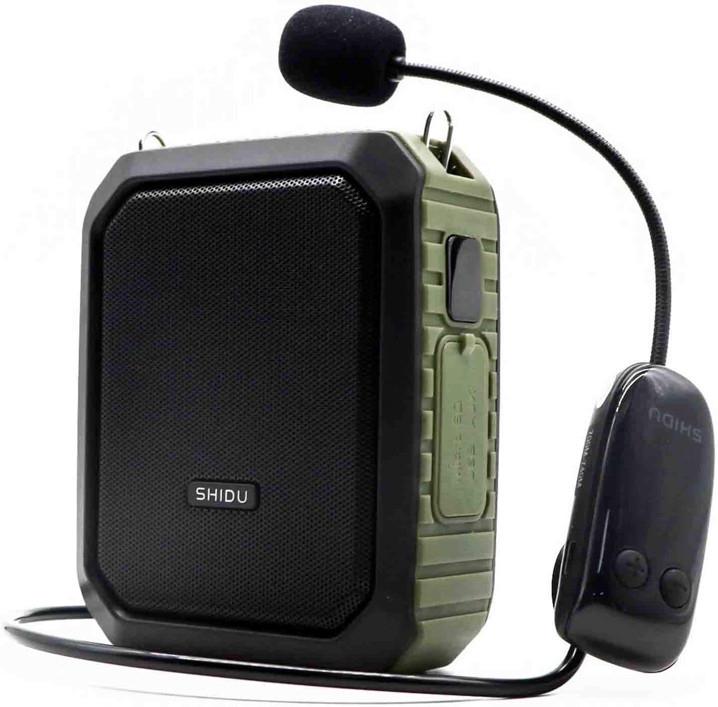 Portable Voice Amplifier with Microphone Headset Wireless 4400mAh Rechargeable Sound Amplification System 18W Waterproof Voice Loud-Speaker for Outdoor Activities, Teaching, Meeting, Yoga, etc