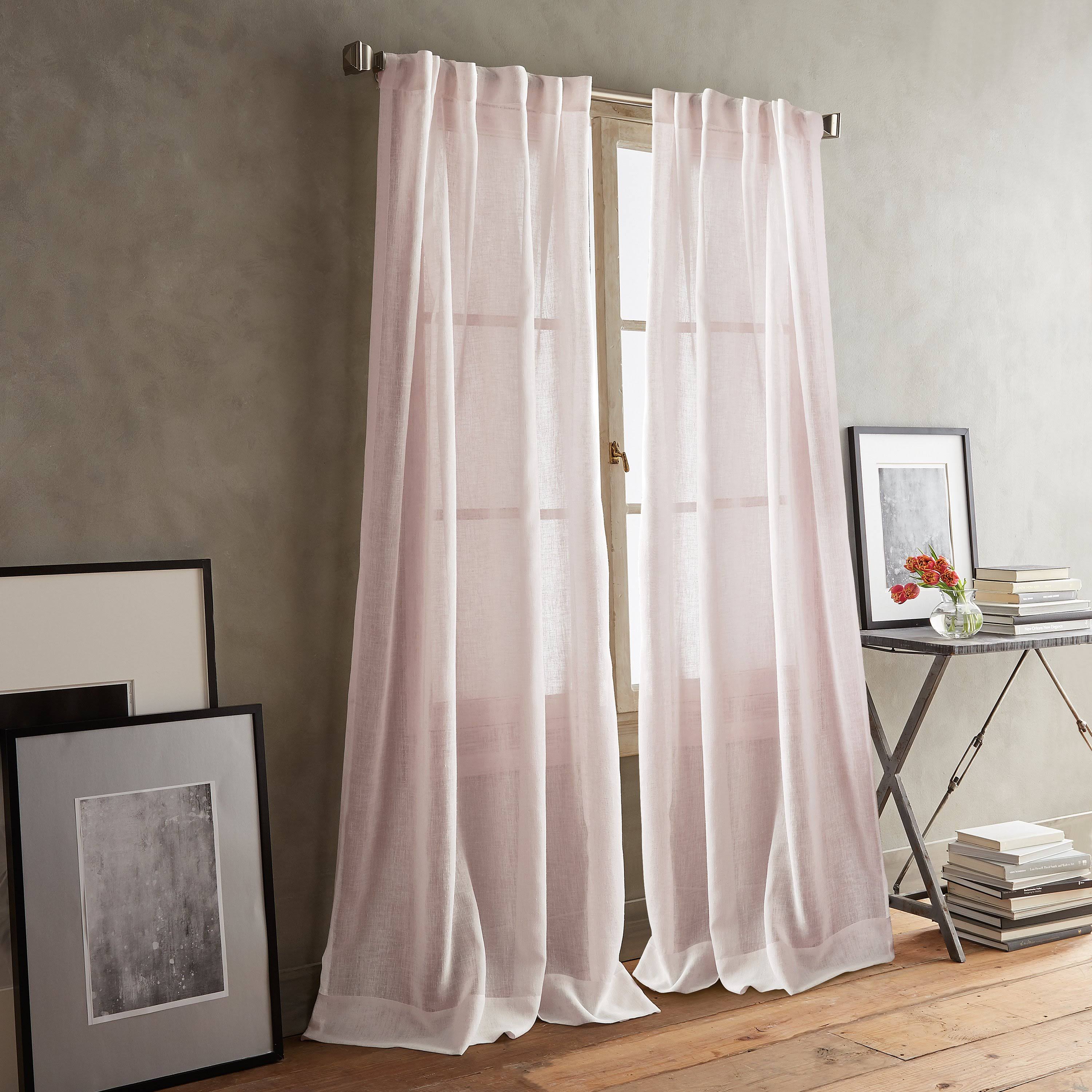 Dkny Paradox Back Tab 84x22 Window Panels, Set of 2 - Pink