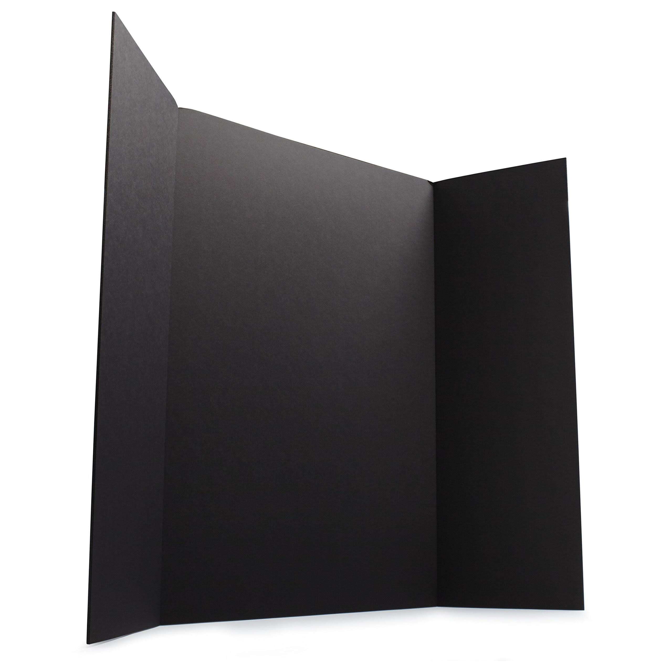 Elmer&s Tri-Fold Premium Foam Display Board, Black, 36x48 inch (Pack of 12)