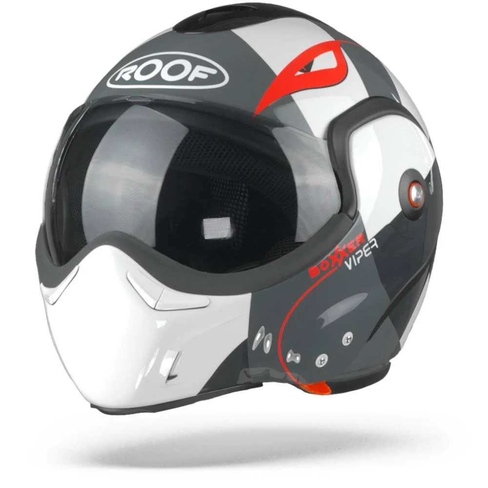 Roof BoXXer Viper White Black Red XL
