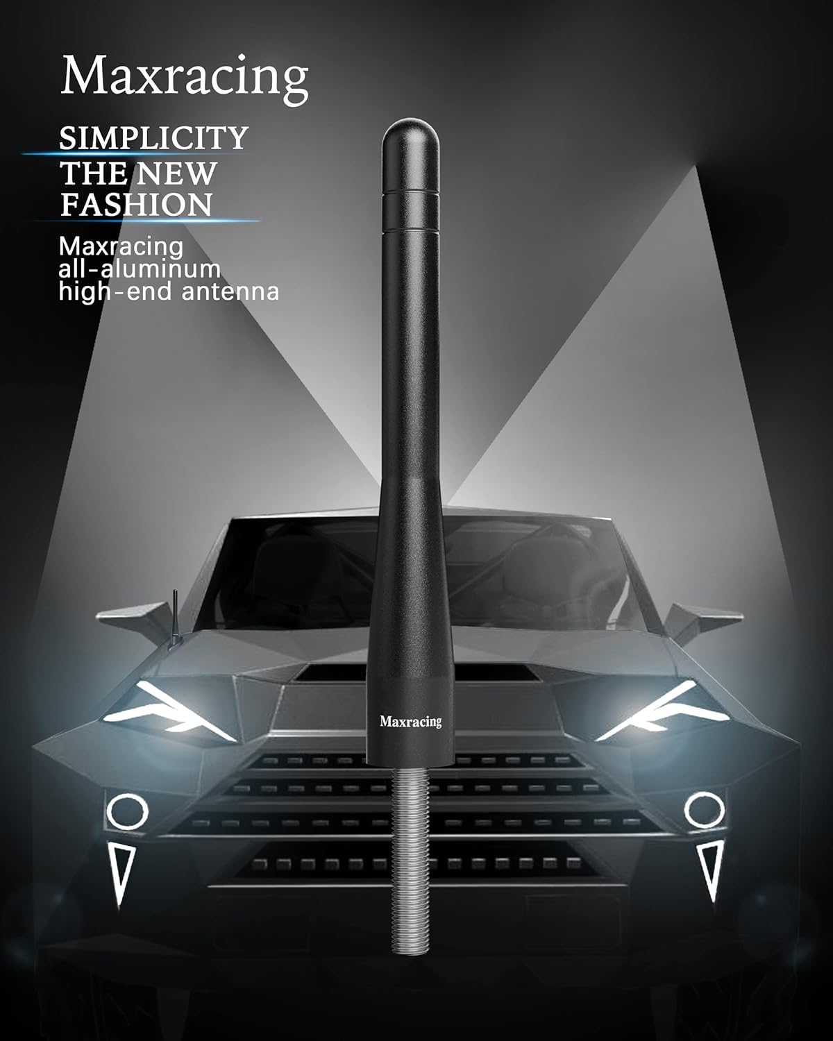 Maxracing Short Aluminum Antenna Compatible with 1998-2022 Harley Davidson All Family Series Model Motorcycles