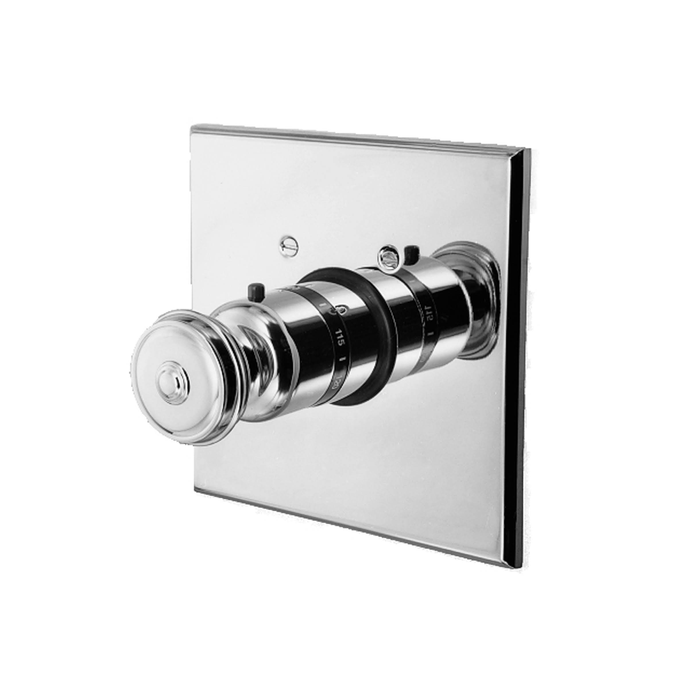 Newport Brass 3-804TS/54 Annabella Square Thermostatic Trim Plate with Handle Gloss Black