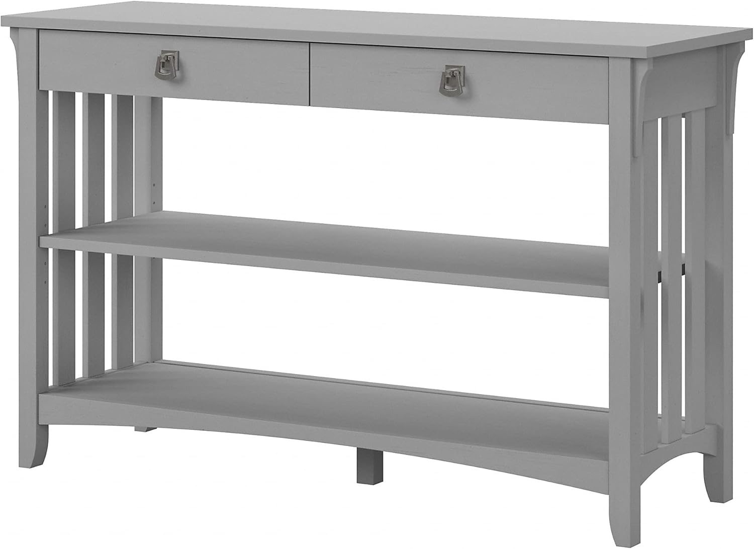 Bush Furniture Salinas Console Table with Drawers and Shelves, Vintage Black