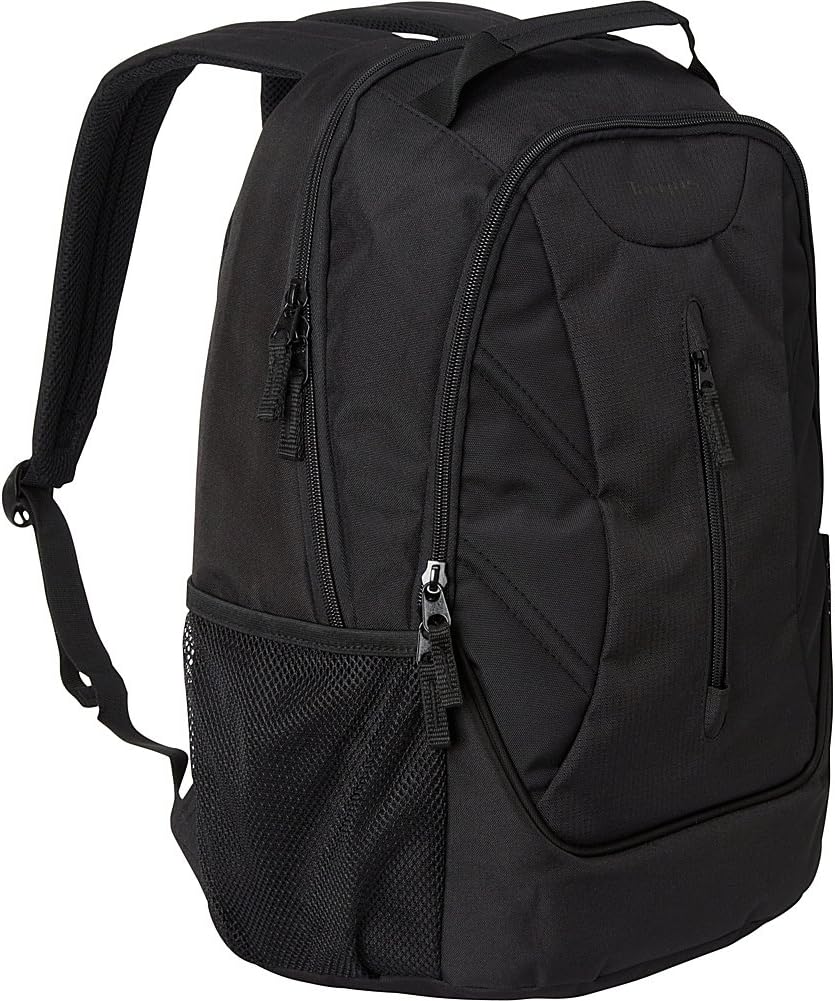 Targus Legend IQ Backpack Laptop bag for Business Professional and College Student with Durable Material, Pockets Throughout, Headphone Cord Pocket, TrolleyStrap, Fits 16-Inch Laptop, Black (TSB705US)