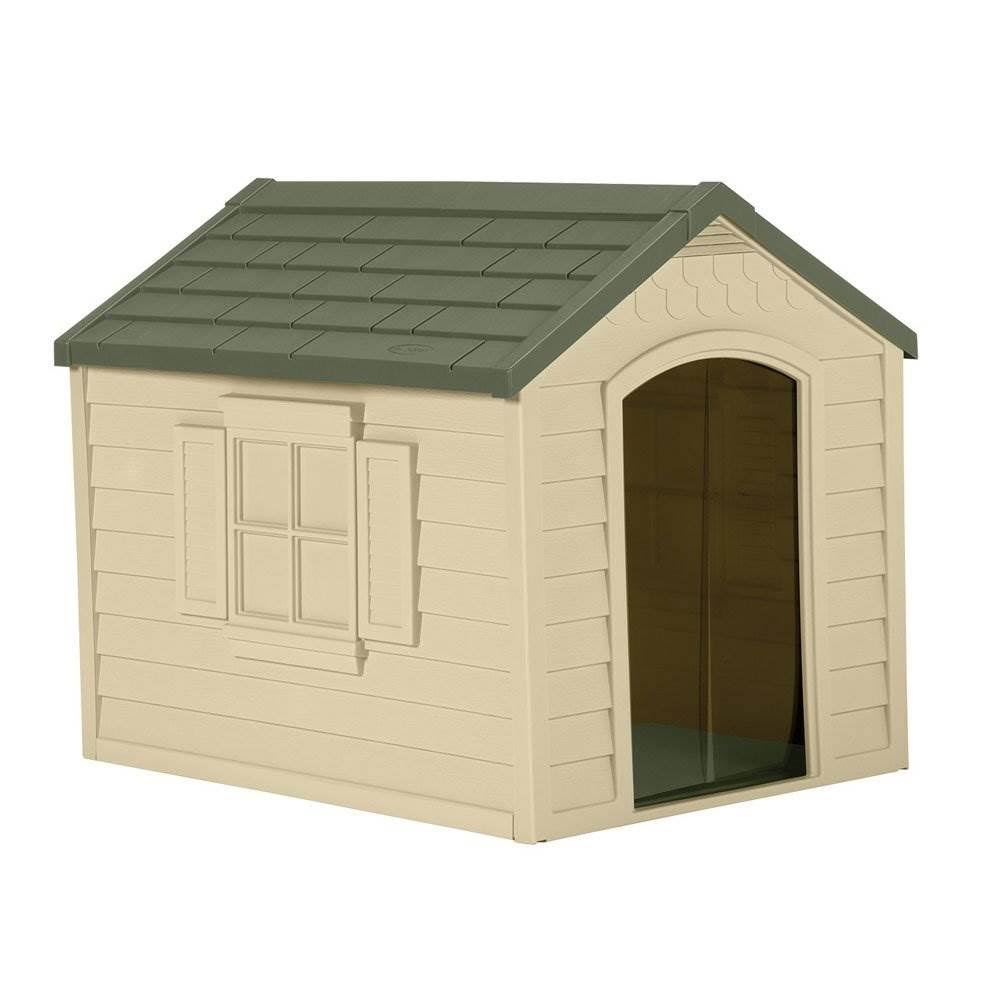 Suncast DH250 Resin Snap Together Dog House with Removable ROOF, Brown (2 Pack)