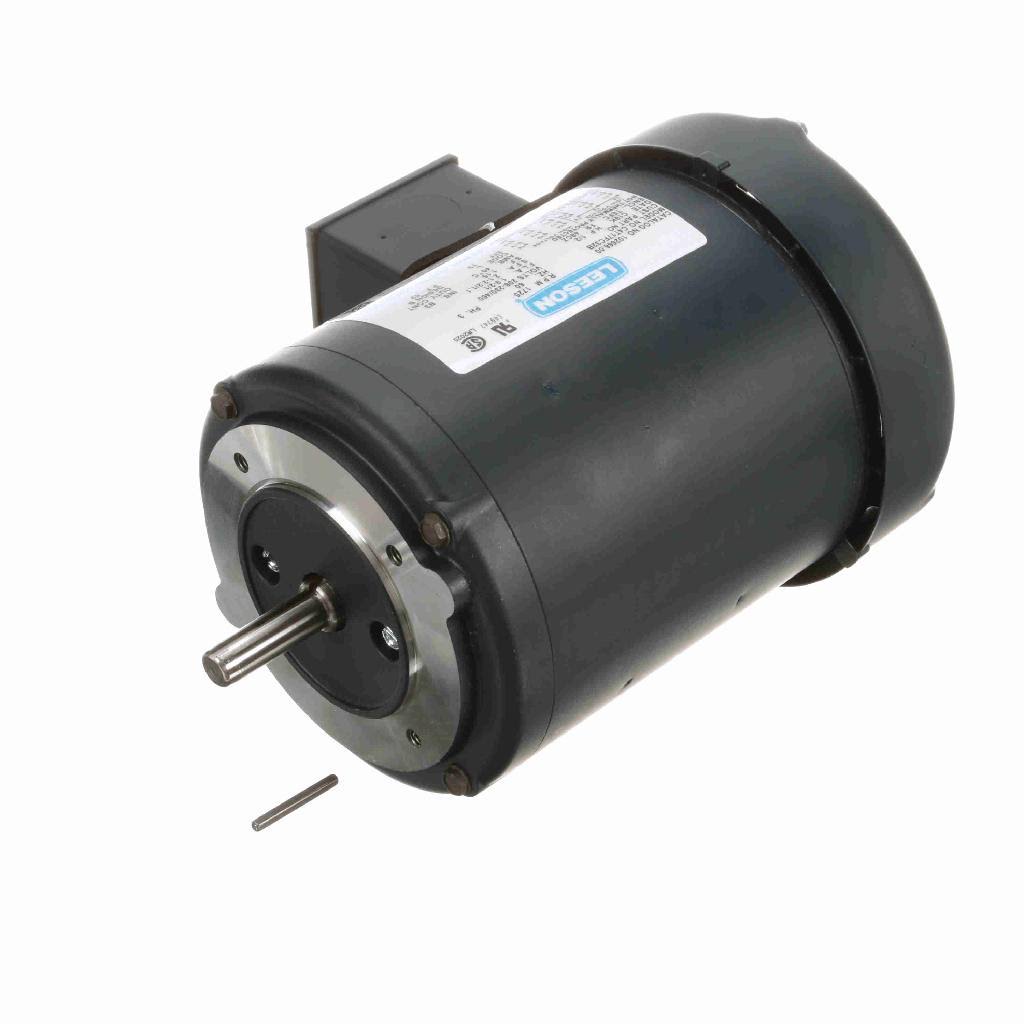 Leeson 102666.00, 0.5 HP, 1725 RPM, 208-230/460V, 48CZ, TEFC, C-Face Footless