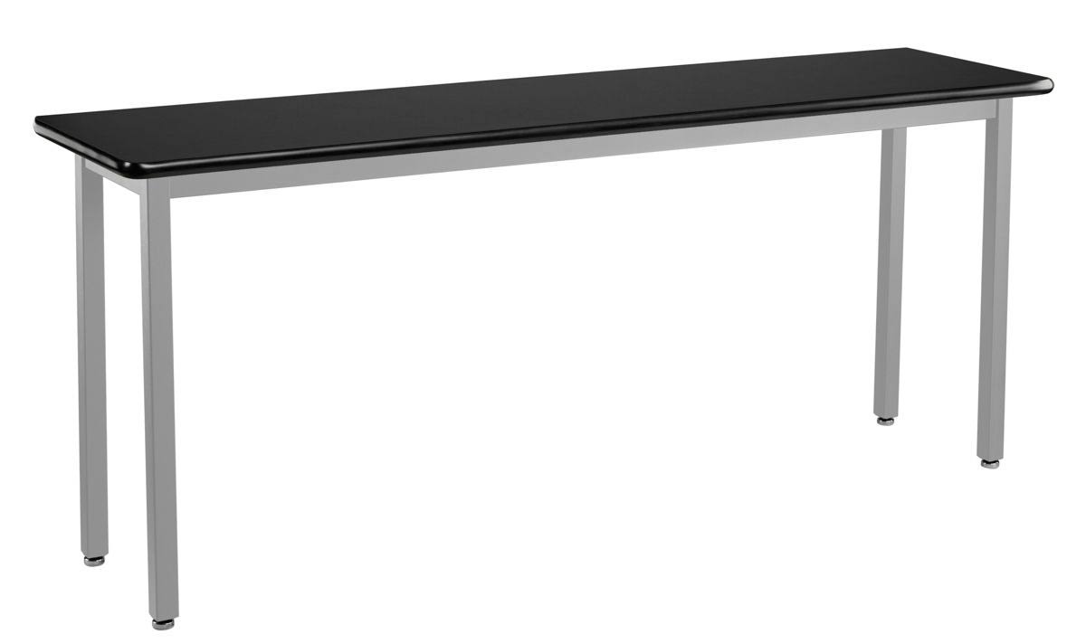 NPS HDT 9 Black HPL Top Gray Steel Heavy Duty Table - 18X84