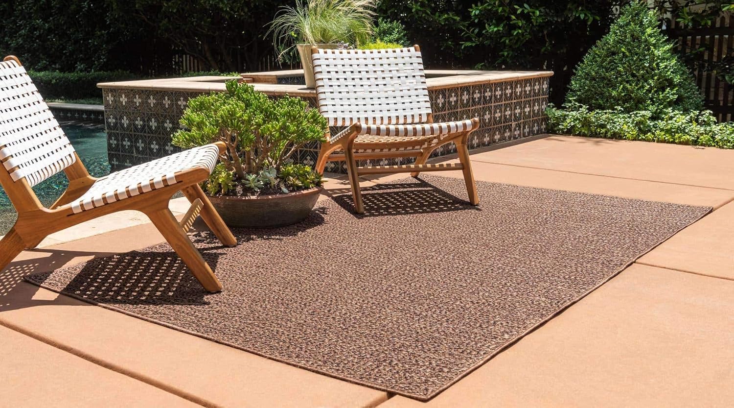Unique Loom Modern Collection Distressed, Stripes, Helix, Vintage, Indoor and Outdoor Area Rug, 8 ft x 11 ft 4 in, Brown/Black