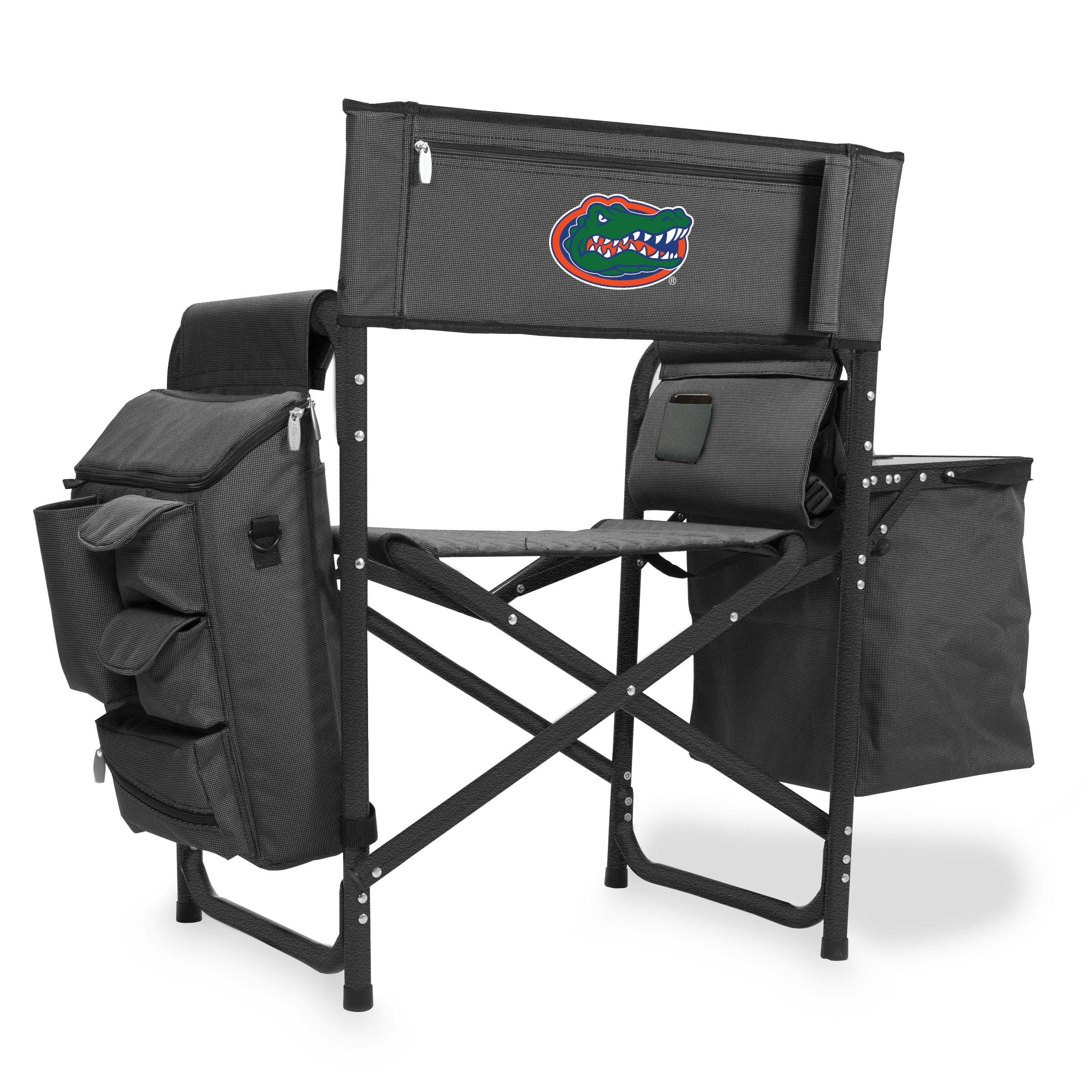 Picnic Time Florida Gators-Fusion Chair Dark Grey with Black 807-00-679-164-0