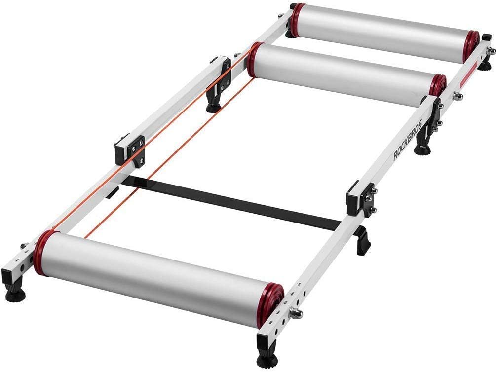 ROCKBROS Bike Rollers Adjustable Bike Trainer Stand Foldable Indoor Cycling Bicycle Roller with Resistance for MTB Road Bike Exercise Pack of 2