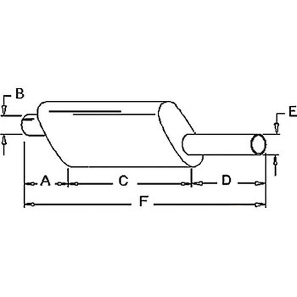C5NN5230AR Muffler Fits Ford Fits New Holland Tractor 2000 3000 4000 4100 4600 5000 6600