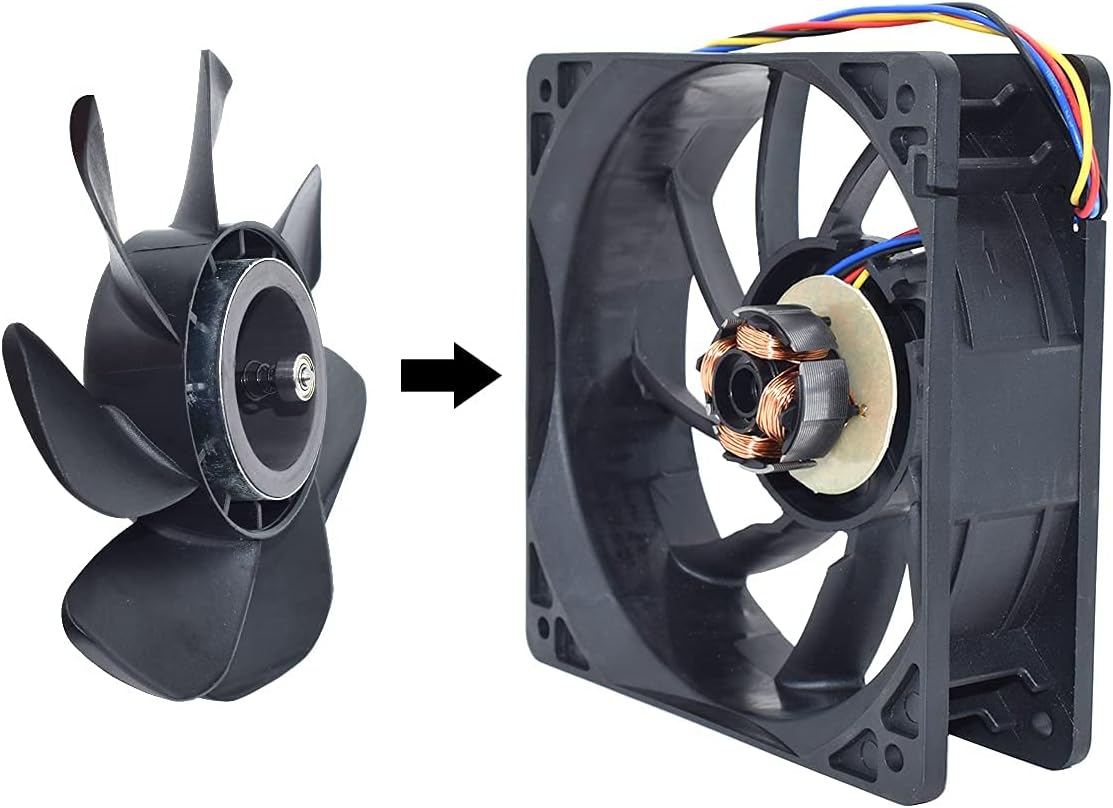 Crazypicky 120mm Case Fan,Computer Case Fans Very Quiet Motor Computer Fan 120 mm(6 Pack) Speed: 6200 RPM - Black