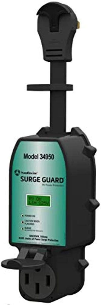 Southwire Surge Guard - Full Protection Portable with LCD Display, 50A Black