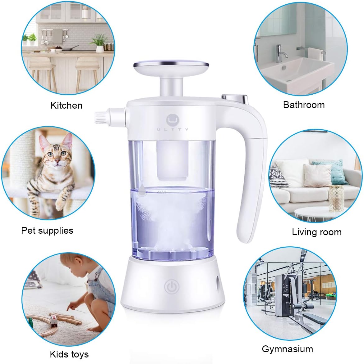 ULTTY Hypochlorite Generator Maker, 330ML Smart Portable Household Hypochlorite Maker Home-Made Detergent Generator for Home Office Pack of 2