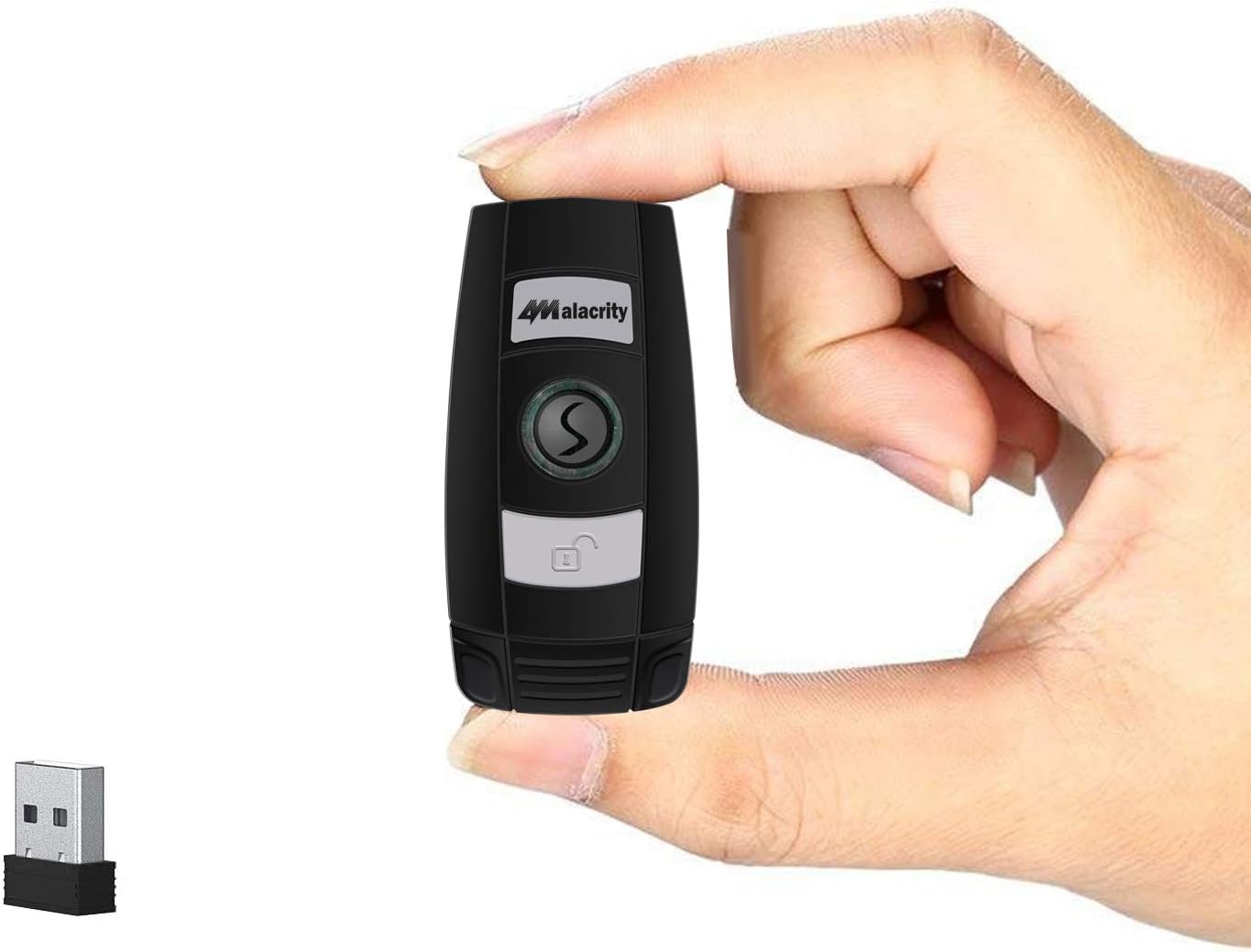 1D 2D Bluetooth Wireless Barcode Scanner,Alacrity Portable QR Handheld Mini Barcode Reader for Windows,Android,iOS,Mac.Able to Scan Codes on Screen