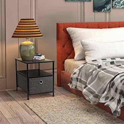 Sorbus Nightstand 1-Drawer Shelf Storage- Bedside Furniture u0026 Accent End Table Chest for Home, Bedroom, Office, College Dorm