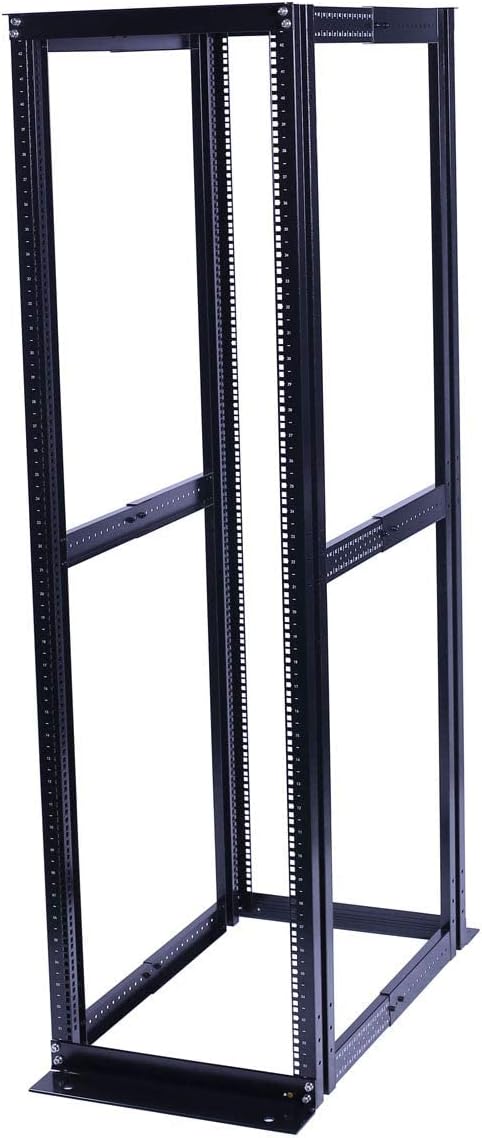 Raising ELECTRONIS 42U 4 Post Open Rack Frame Rack Enclosure 19 Inch Adjustable Depth Aluminum