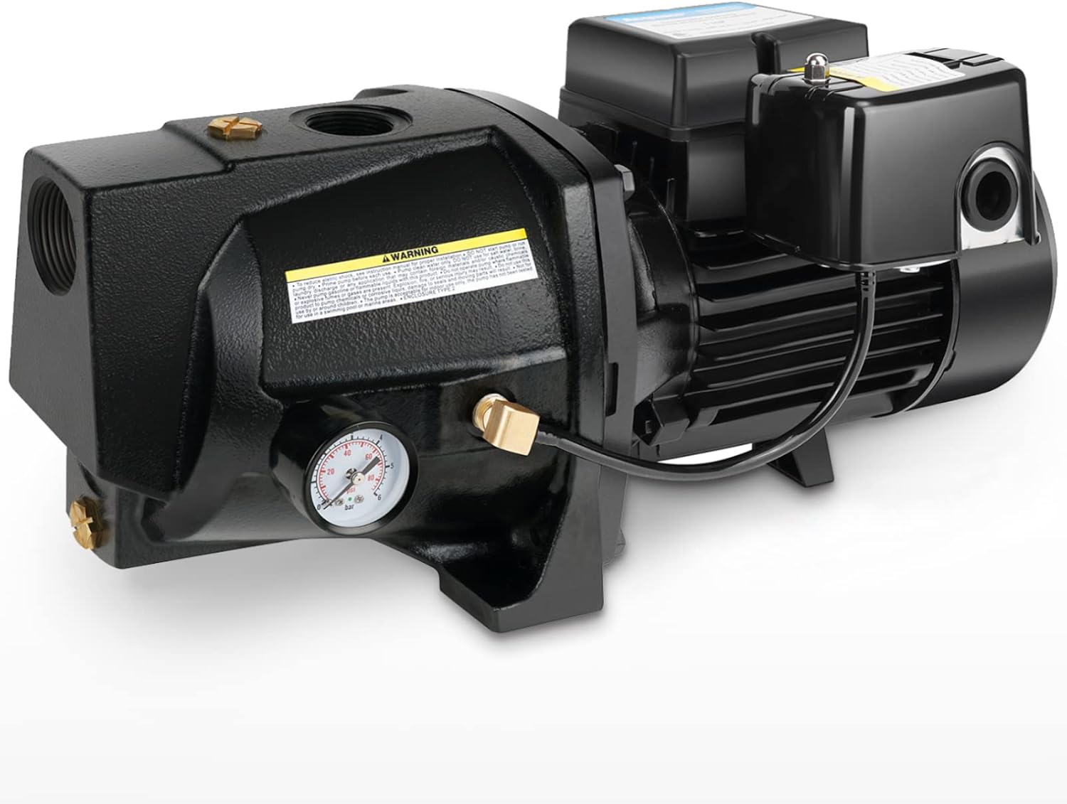 Acquaer 1/2HP Shallow Well Jet Pump,Cast Iron, Well Depth Up to 25ft, 115V/230V Dual Voltage, Automatic Pressure Switch,Versatile Pump for Garden, Lawn, Farm