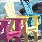 Wave Wood Adirondack Chair Uwharrie Chair Color: Lime (Distressed), Style: Left-Side Facing