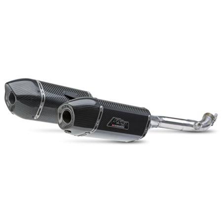 Yoshimura Race Dual RS-9 Slip-On Exhaust Ss-Cf-Cf