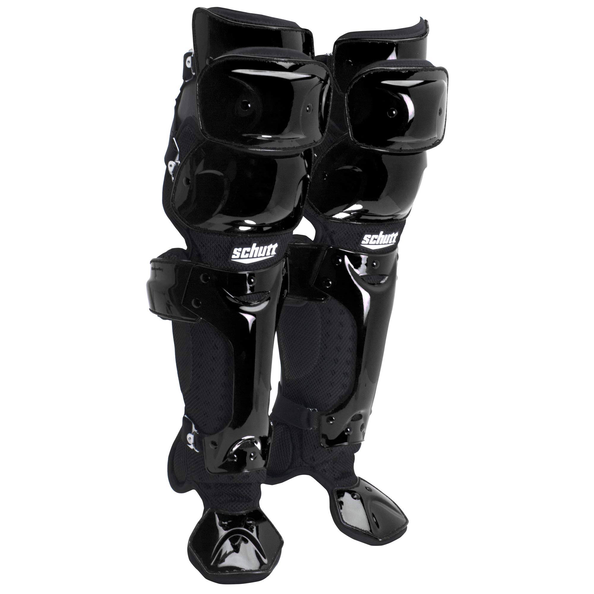 Schutt Sports S4.0 Baseball/Softball Catcher&s Leg Guards Black, 16x22