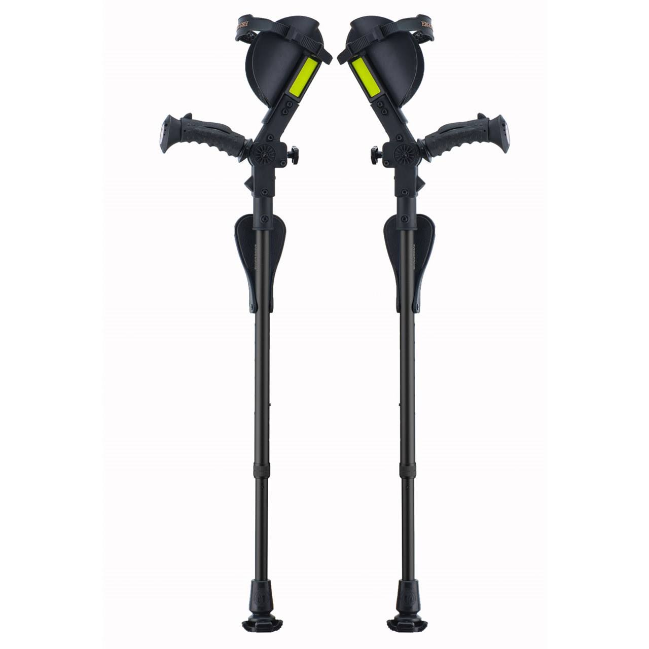 Ergobaum Junior Ergonomic Forearm Crutches - Juvenile - Black